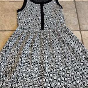 Needle & Thread Womens Medium Monochrome Mod Print Textured Knit Dress